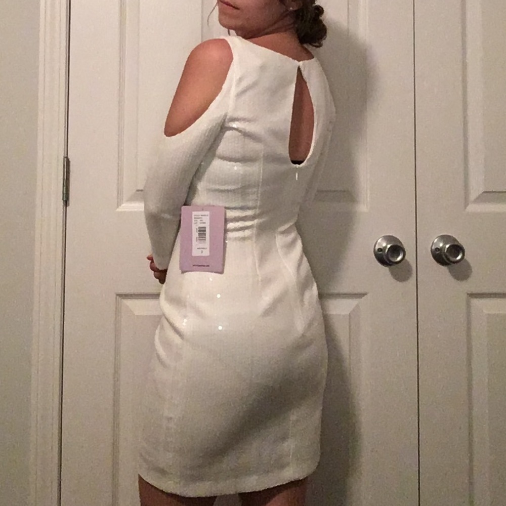 White Sequence Dress